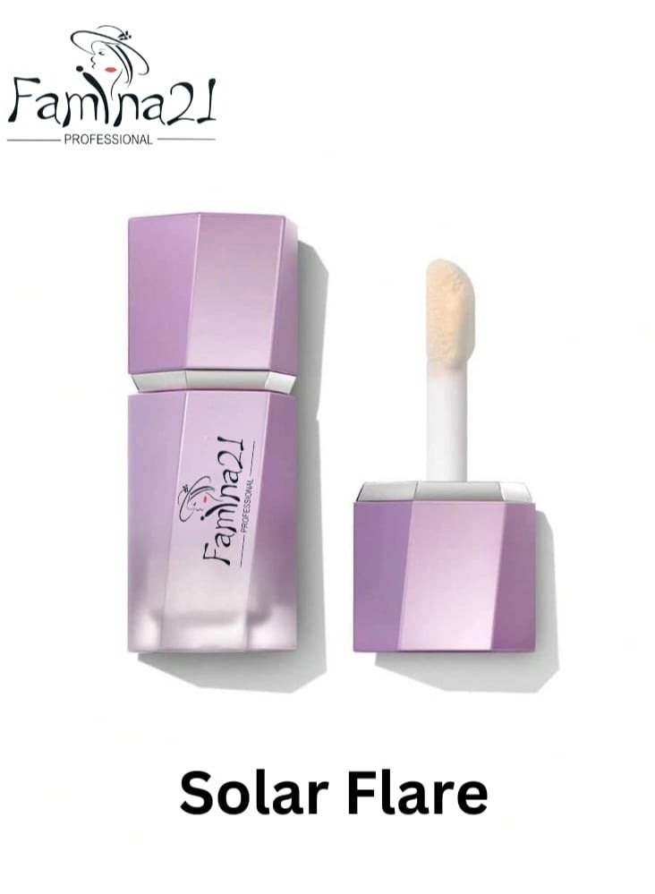 Famina21 Liquid Chroma Glow Highlighter - Radiant Luminosity for Effortless Glam (Solar Flare)
