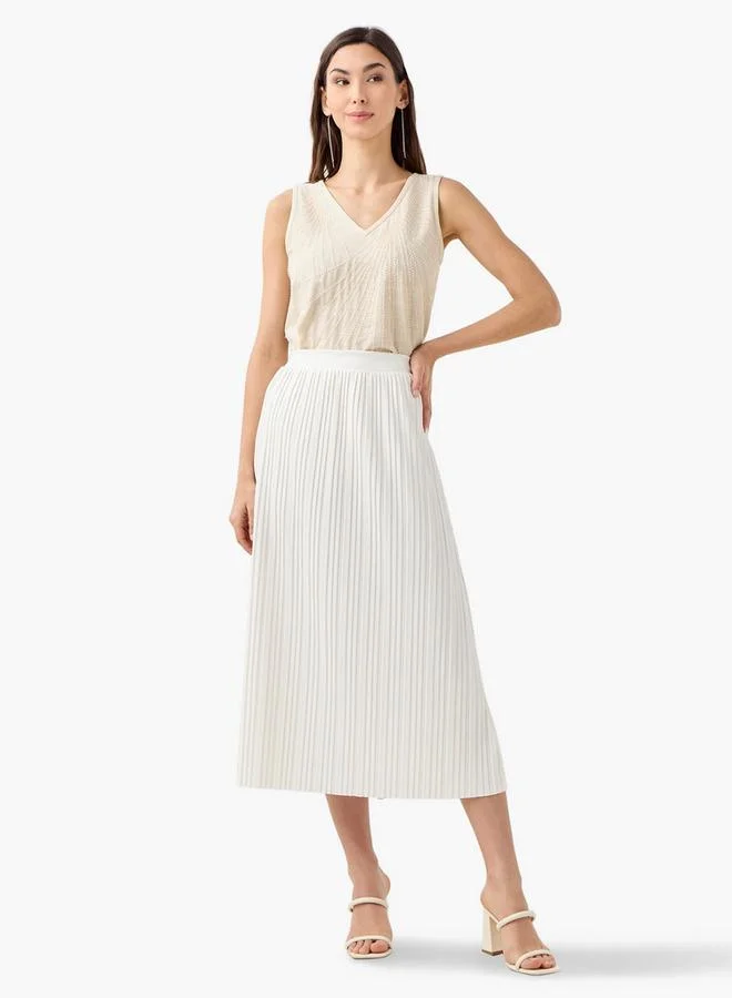 Iconic Iconic Embellished Sleeveless Top with V-Neck