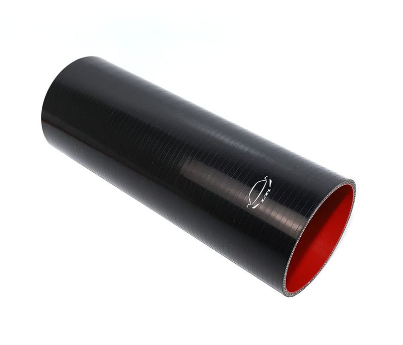 TenkeAuto 12" Long High Performance 4-Ply Reinforced 4" ID Straight Coupler Silicone Hose Turbo/Intercooler/Piping (BLACK 4'') - Image 4