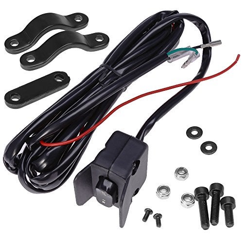 Saihisday 12V Winch Rocker Thumb Switch with Mounting Bracket Handle Control Switch Replacement for ATV UTV - Image 1