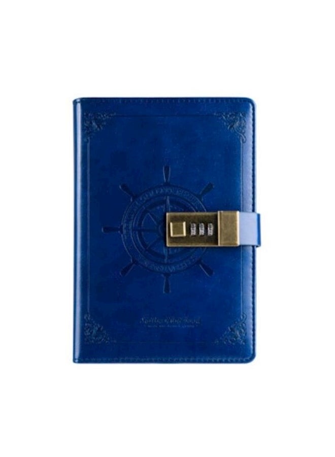 Pu Leather Lock Diary Blue - Image 1