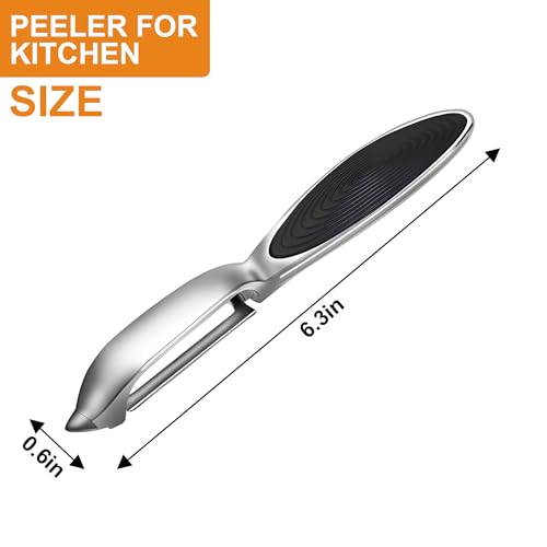 TACGEA Vegetable Peeler for Kitchen, Potato Peelers for Fruit Straight Blade, Durable Non-Slip Handle - Image 2