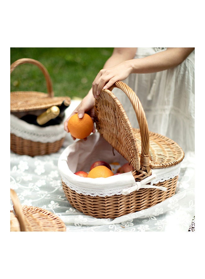 Generic Picnic Storage Basket 35x26x18cm 35x26x18cm  - Image 2