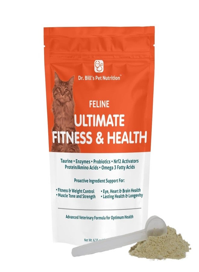 Dr. Bill's Dr. Bill’s Feline Ultimate Fitness & Health | Cat Multivitamin Powder - Daily Supplement | Weight Control, Joint, Brain, Heart & Immune Support | Omega 3s, Collagen, B Vitamins, Taurine, Amino Acids - Image 1