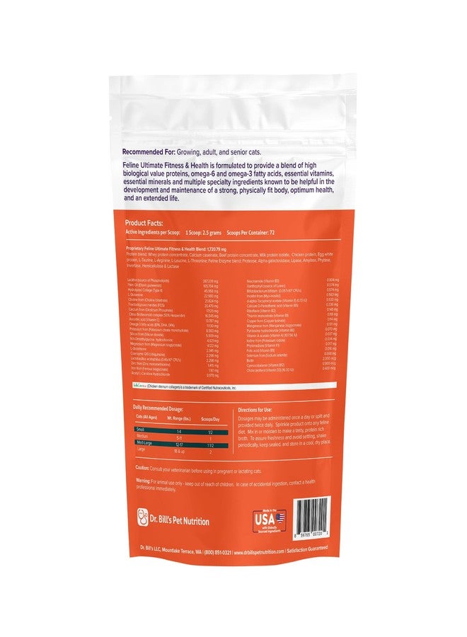 Dr. Bill's Dr. Bill’s Feline Ultimate Fitness & Health | Cat Multivitamin Powder - Daily Supplement | Weight Control, Joint, Brain, Heart & Immune Support | Omega 3s, Collagen, B Vitamins, Taurine, Amino Acids - Image 5