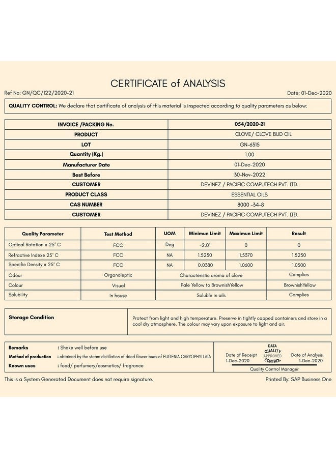 Devinez Clove Bud Essential Oil, 100% Pure, Natural & Undiluted, 250ml in Anodized Aluminum Bottle - Image 3