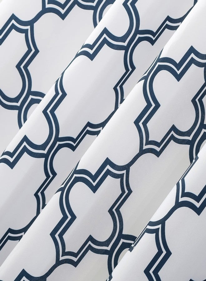 Sun Zero Ria Trellis Print Indoor/Outdoor UV Protectant Energy Efficient Grommet Curtain Panel, 54" x 84", Indigo - Image 3