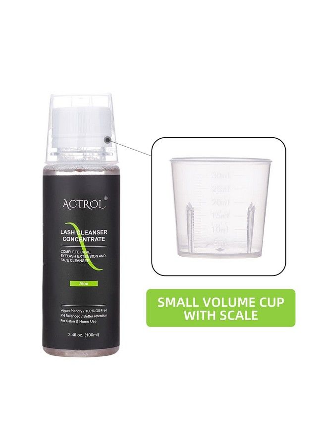 ACTROL Eyelash Cleanser Concentrate 100Ml Aloe Professional Lash Shampoo Foaming Cleanser Diy Paraben & Sulfate Free Nonlrritating Wash For Extensions Lashes With Salon Home Caremakes 20 Bottles - Image 3