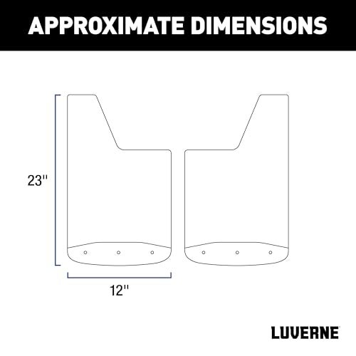 LUVERNE 250932 Front 12Inch x 23Inch Textured Rubber Mud Guards Select Dodge Ram 1500 2500 3500 4500 5500 2 Flaps - Image 4