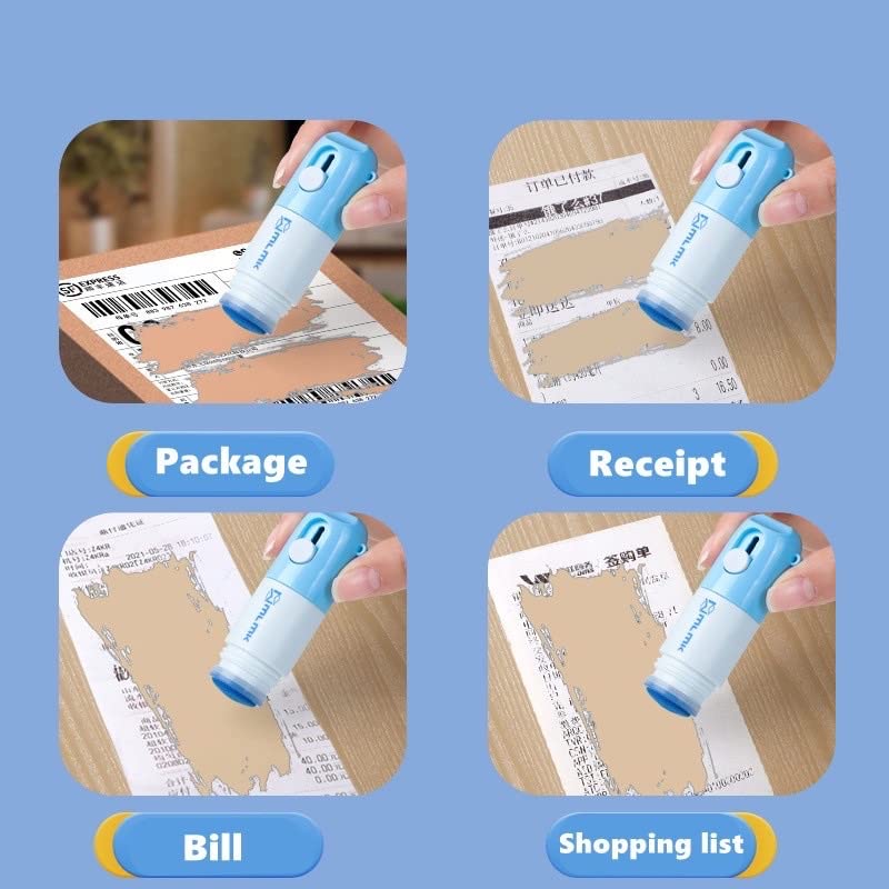 Tusig ® 2in1 Thermal Paper Correction Fluid with Cutting Tool Box Opener Privacy Protection Quick-Drying Eliminate Fonts - Image 2