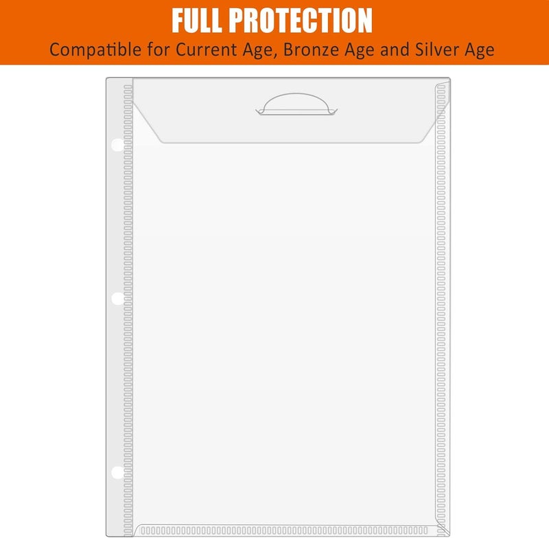 tutata Comic Book Storage Album, Comic Book Binder - for Current, Silver Age, Regular Comics Bagged and Boarded, Binder with 12 Super Heavyweight Sleeves, Acid-Free, Gift for Comic Collectors - Image 5