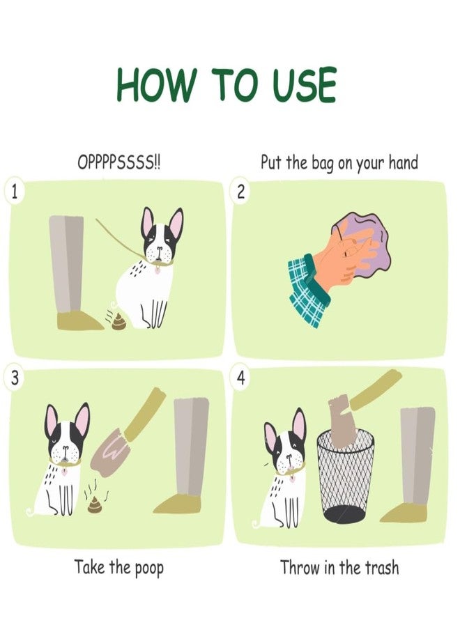 Healing Leaf H&W' All-in-One Pet Dog & Cat Potty Picker - Poop Bag with a Dispenser| Small Eco Friendly Garbage Bags for Dogs| Easy Poop and Waste Picker| - Image 3