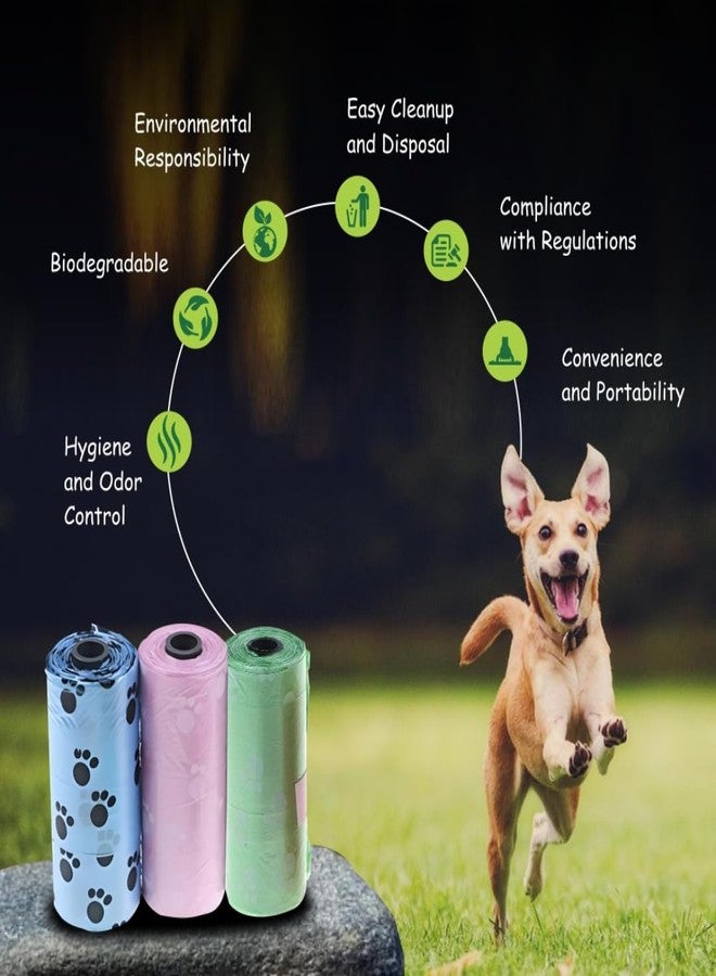 Healing Leaf H&W' All-in-One Pet Dog & Cat Potty Picker - Poop Bag with a Dispenser| Small Eco Friendly Garbage Bags for Dogs| Easy Poop and Waste Picker| - Image 5