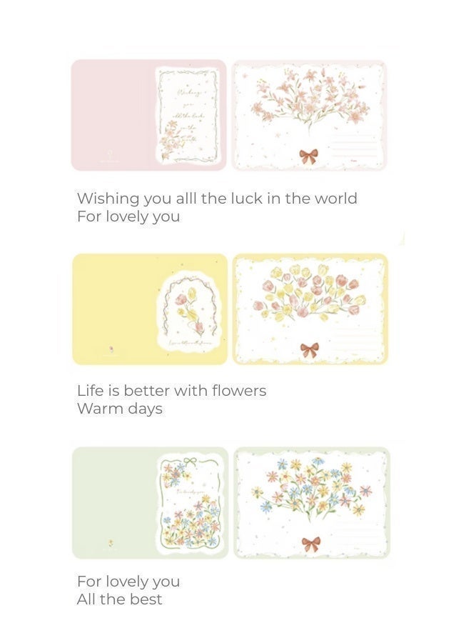 3-Pack 3D Pop-Up Flower Wish Cards,Handwritten Thank You Cards,Greeting Cards,Holiday Cards,with Envelopes & Stickers for Gratitude, Wishes - Image 2