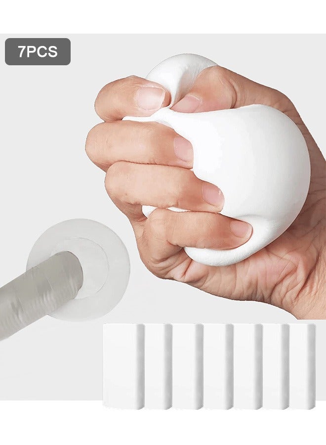 7Pcs Waterproof Sealing Clay, White Seal Motor, Quick Mending Mud for Drain Connection, Wall Hole, Air Conditioning Hole - Image 1