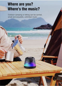 Healife Portable Wireless Bluetooth Speaker with Magnetic Base, RGB Lighting, USB Rechargeable 600mAh Battery, Phone Holder, TWS Pairing, Compact Stereo Speaker for Gaming & Music  - Image 5