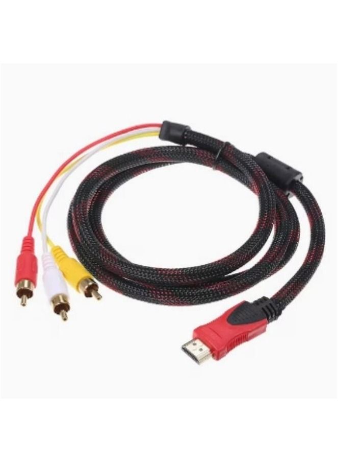DUNISO HD To 3 RCA Male AV Wire Cord Convertor Cable
