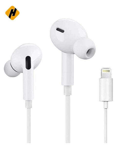 Earbuds/Headphone with Lightning Connector(Built-in Microphone & Volume Control) in-Ear Stereo Headphones Headset Compatible with iPhone 12/SE/11/X/8 7-All iOS System[Apple MFi Certified]Plug and play