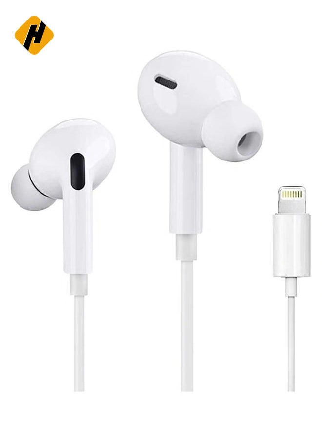 Earbuds/Headphone with Lightning Connector(Built-in Microphone & Volume Control) in-Ear Stereo Headphones Headset Compatible with iPhone 12/SE/11/X/8 7-All iOS System[Apple MFi Certified]Plug and play