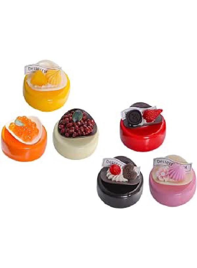 6pcs Lifelike Artificial Cake Simulation Desserts Realistic Food Models for Wedding Party Photography Props and Home Decoration Display - Image 1