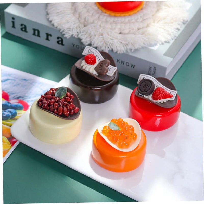 6pcs Lifelike Artificial Cake Simulation Desserts Realistic Food Models for Wedding Party Photography Props and Home Decoration Display - Image 5