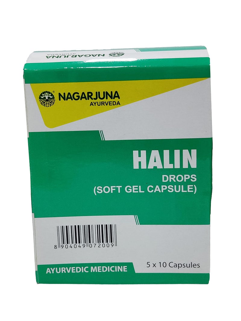 NAGARJUNA Halin Drops (Soft Gel Capsule), 50 Count - Image 1