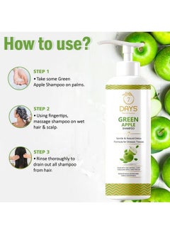 7 Days Green Apple Fresh Daily Purifying Shampoo Shine & Gloss Shampoo For Glossy Healthy Hair 200Ml  - Image 3