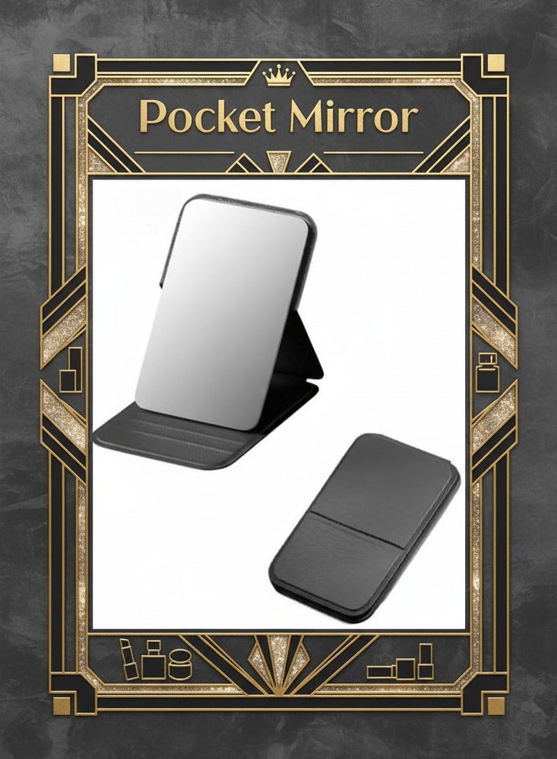 يوكانبي مرآة جيب محمولة قابلة للطي، مرآة مكياج مدمجة لتعديل الإطلالة بسرعة أثناء التنقل - Image 1