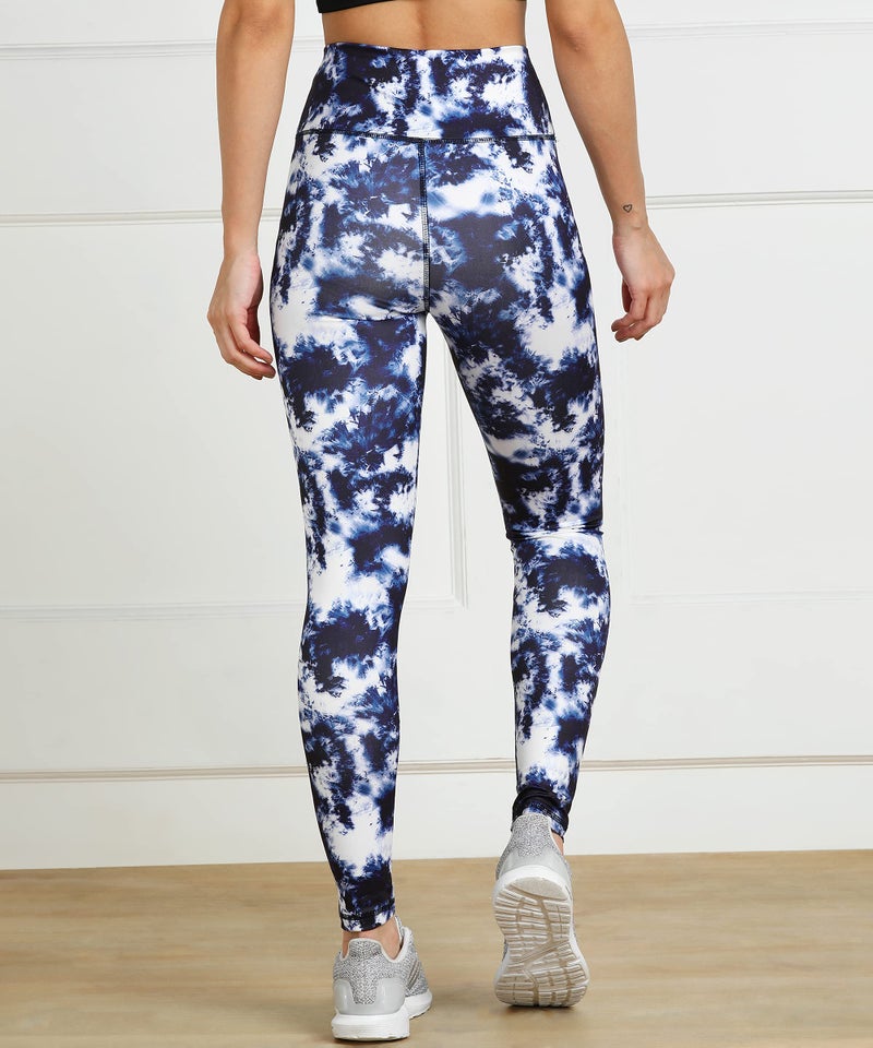 Rock Paper Scissors Women's Skinny Fit Polyester Blend Leggings (ONSWG-TIGHTS-TIE-BLUE-M_Blue_M), High Rise - Image 2