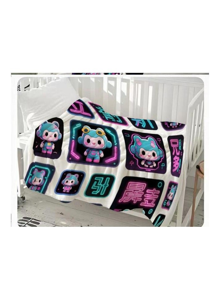 عام بطانية رقيقة من الفانيلا (دافئة ومريحة، ومناسبة للنوم واستخدام الألعاب وإزالة الغبار ومقاومة للرمل) 150 سم * 200 سم - 264 - Image 3