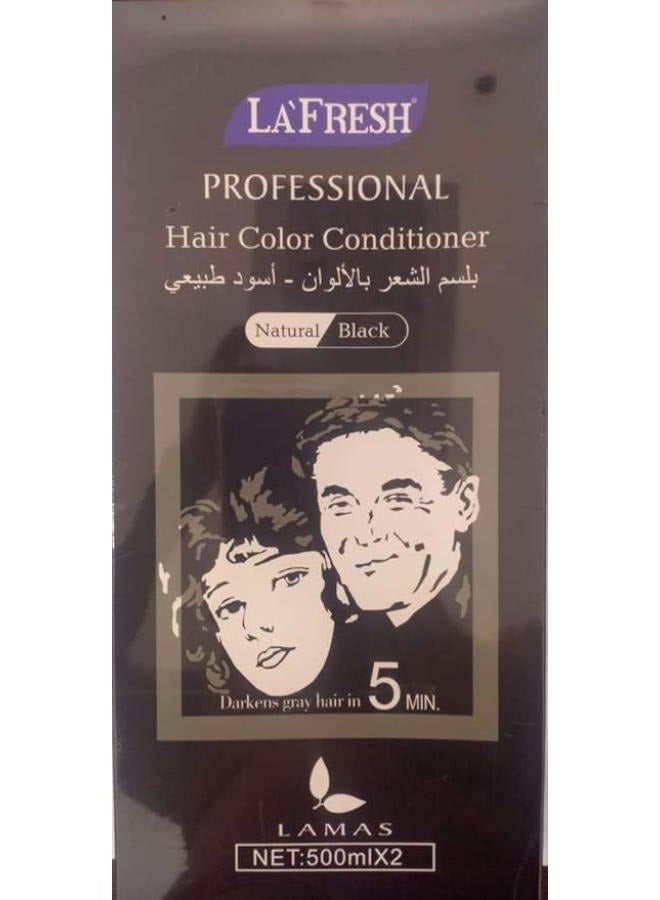 لا فريش بلسم احترافي لتلوين الشعر (أسود طبيعي) 500 مل