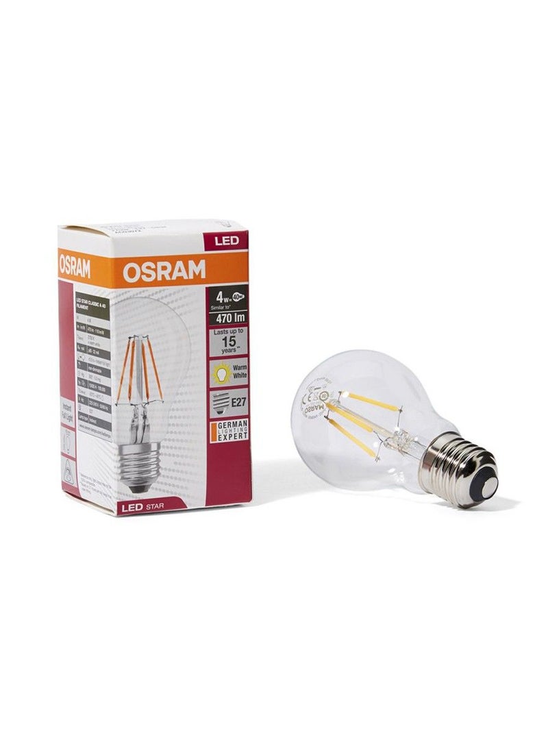 OSRAM Osram Clear Filament LED Clear E27 4W Warm White - Image 1