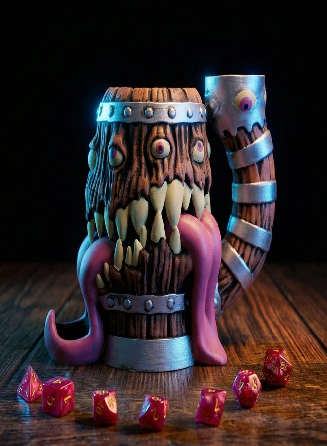 KDSPAROS Dice Tower Mug Set-Dice Rolling Tower with 7-PCS polyhedral Dice Set, DND Accessories for Players, Perfect Medieval Tavern Style Gift for D&D Players and DMS (Gilded Tongue) - Image 5