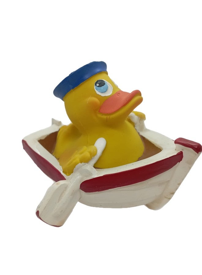 LANCO Row Boat Rubber Duck Bath Toy | All Natural, Organic, Eco Friendly, Squeaker | Imported from Barcelona, Spain - Image 3