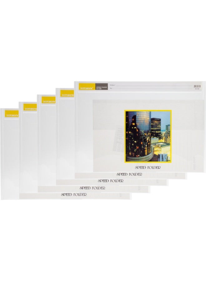 Speed Folder Envelope Bag B4 Single Pocket Clear Yellow