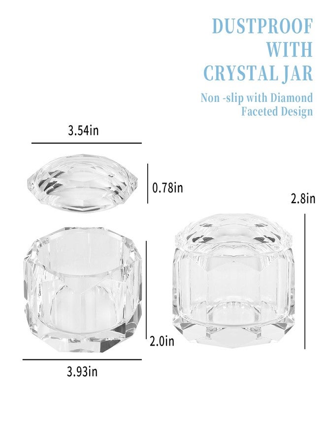 kitCom Jar of Crystal Jewelry with Lid, Crystal Wedding Candy Buffet Jar, Home Decoration Party Cotton Swab Storage, Office Birthday Gift (2lb) - Image 2