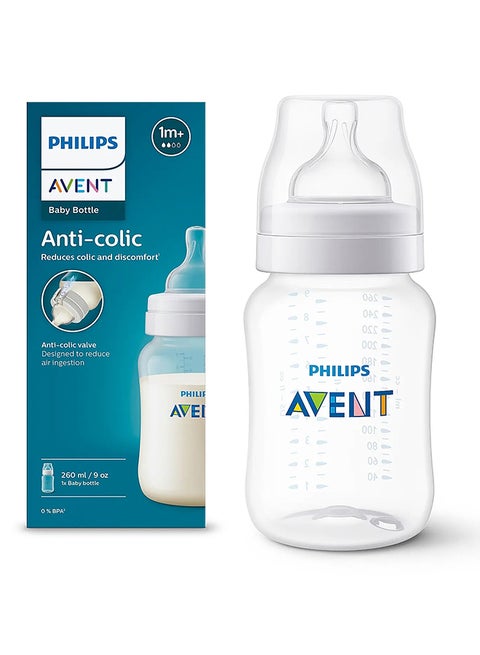 Anti Colic Feeding Bottle For Babies 1+ Month | 260ml | Pack of 1 | BPA Free |Newborn Flow Rate | Secure Latch| SCY103/10