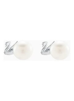 Generic Iconic Crystal Studded Swan Themed Stud Earrings  - Image 2