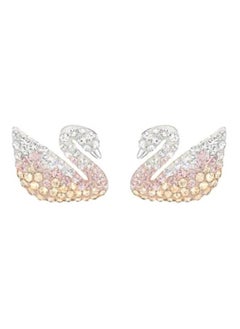 Generic Iconic Crystal Studded Swan Themed Stud Earrings  - Image 5
