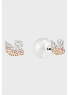 Generic Iconic Crystal Studded Swan Themed Stud Earrings  - Image 4