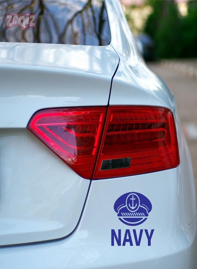 SnappySticker Car and Bike Sticker Easy to Stick and Remove Decal Sticker Navy Captain Badge - Image 2