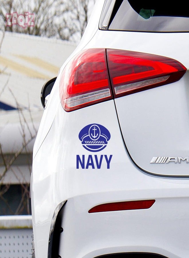 SnappySticker Car and Bike Sticker Easy to Stick and Remove Decal Sticker Navy Captain Badge - Image 3