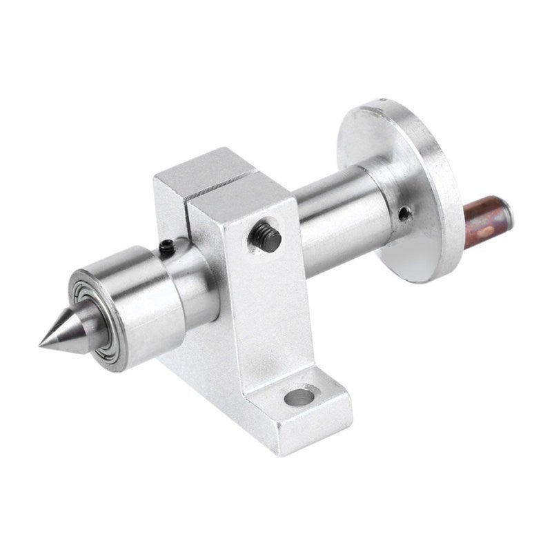 Double Bearing Live Center: Metal Construction High Precision - Heat Resistant Adjustable Depth Mini Lathe Machine for Domestic Woodworking DIY Miniature Car Projects - Image 1