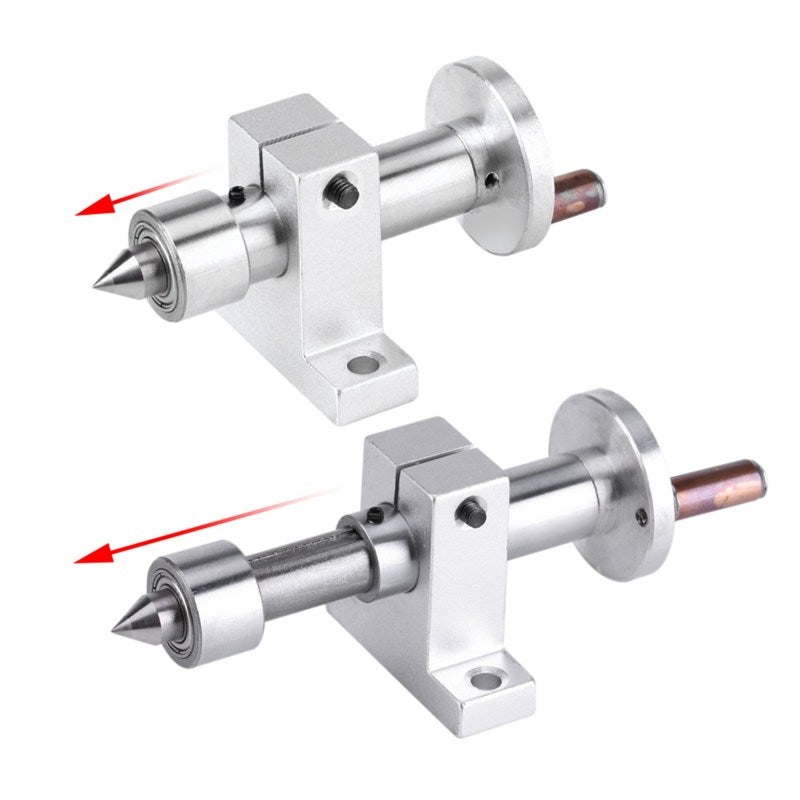 Double Bearing Live Center: Metal Construction High Precision - Heat Resistant Adjustable Depth Mini Lathe Machine for Domestic Woodworking DIY Miniature Car Projects - Image 5