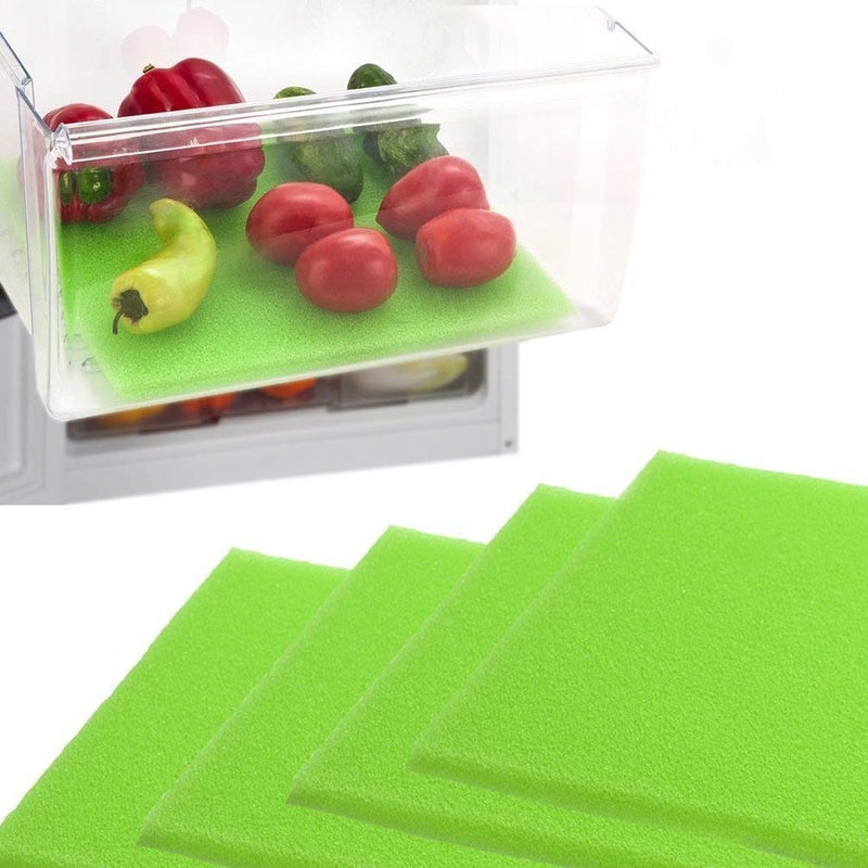 Dualplex Fruit Veggie Life Extender Liner for Fridge Refrigerator Drawers 13 x 105 Inches 4 Pack Extends The Life of Your Produce Prevents Spoilage