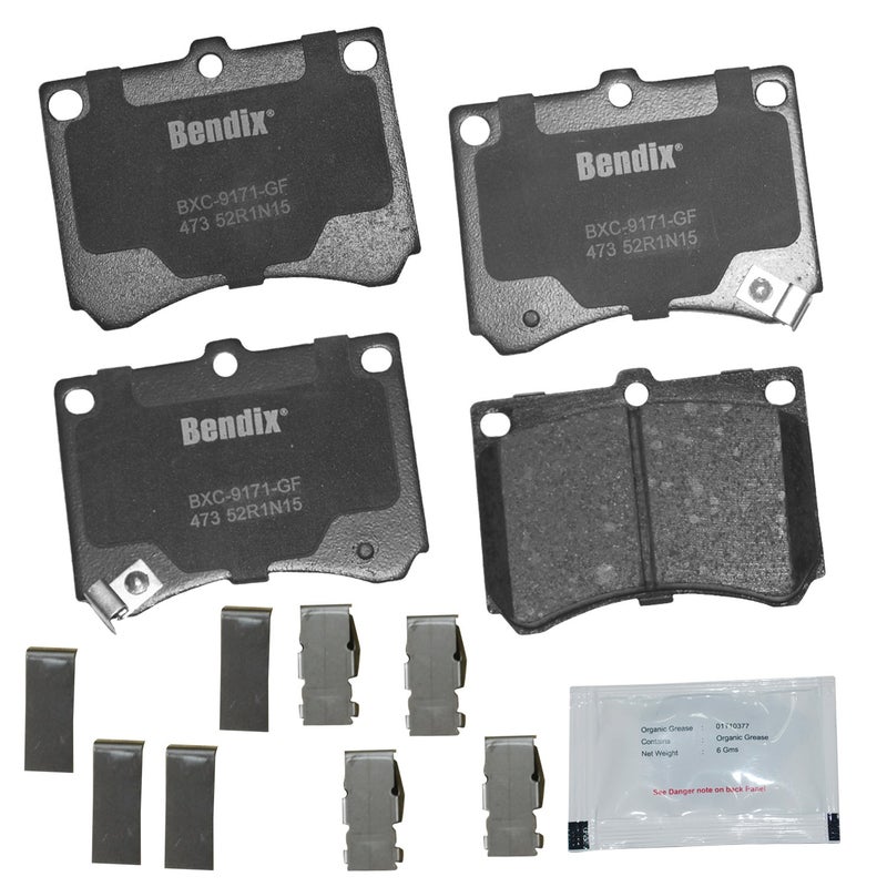 Bendix Priority1 CFC473 Ceramic Front Brake Pads for Ford Escort 2003-1991, Mazda MX-3 1996-1992, Protege 1998-1990, Mercury Tracer 1999-1991 - Image 2