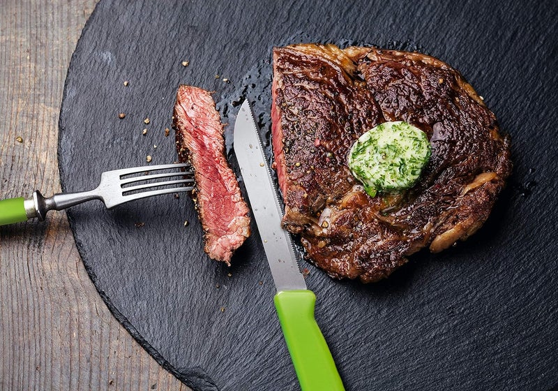 Alfi All-Purpose Knives Aerospace Precision Pointed Tip - Home And Kitchen Supplies - Serrated Steak Knives Set | Made in USA (Multicolor) - Image 1