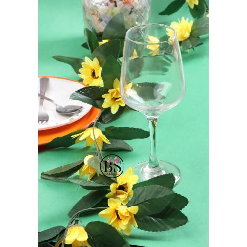 BS AMOR Fancy Artificial Flowers Bail Creeper Home Wedding Decoration 'Living Room' Dining Table Decor Garland Vibrant Colors, Sunflower Creeper - Image 3