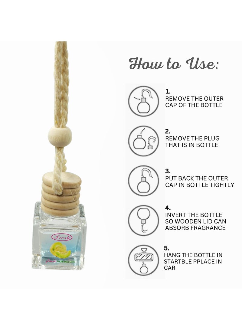 FRESH Hami Melons Car Air Freshener - Hanging Perfume Diffuser - Image 4