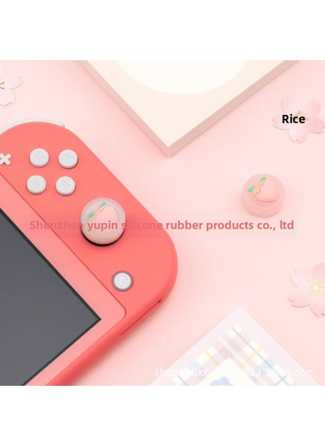 Generic - Geek Set Silicone Cat Paw Thumb Grip Set Joystick Cover For Switch And Switch Lite-Product Color:Watermelon Cantaloupe - Image 1